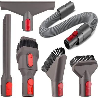 Obrázek produktu pro Sada příslušenství k vysavači, 6 kusů, pro modely Dyson V7, V8, V10, V11, V15 | 3 kartáče, 2 trysky | plast
