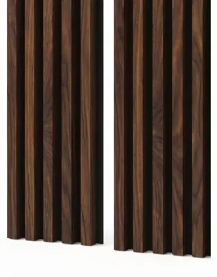 Zdjęcie produktu dla Panel akustyczny lamele MDF na filcu - Orzech - 240 x 53 cm - Filc 6 mm
