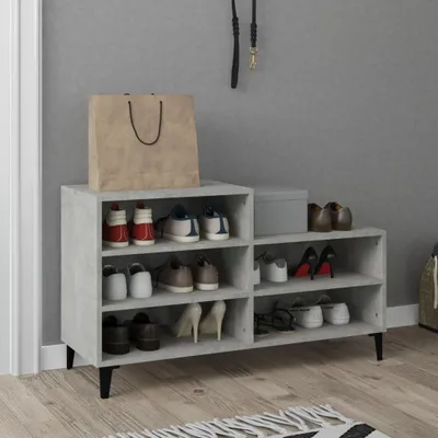 Obrázek produktu pro The Living Store botník betonový šedý 102x36x60 cm materiál na bázi dřeva