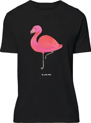 Produktbild von Mr. & Mrs. Panda Größe M T-Shirt Flamingo Classic - Schwarz - Geschenk, Tshirt, Freundin, Spruch, Prächtig, Herren, Stolz, mit, Ich, Shirt