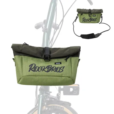 Produktbild von ROCKBROS Lenkertasche Robuste Multifunktionale 2,8-4,6L für Klapprad und Brompton Grün
