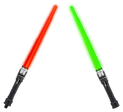 Produktbild von 2 Stück Laserschwert Kinder,Duell Lichtschwerter,7 Farben Lichtschwert und Soundeffekten，Laserschwert Duell，Star Wars Lichtschwert，Cosplay Spielzeug für Kinder Geschenk