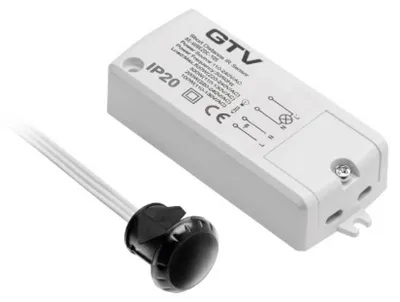 Produktbild von Zweistufiger berührungsloser Schalter für Beleuchtung, max. 500 W, 220-240 V Wechselstrom, 50/60 Hz, Schutzart IP20, schwarzer Sensor AE-WBEZDC-10S