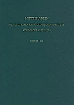 Obrázek produktu pro Mitteilungen des Deutschen Archäologischen Instituts, Athenische Abteilung