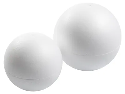 Produktbild von 1 Styroporkugel teilbar weiß DIY Hohlkugel 2-teilig Rohling Größenwahl, Größe:15cm