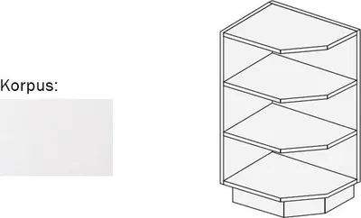 Image de Meuble d'angle bas (EST-DEK/30) 30 cm, blanc perle mat