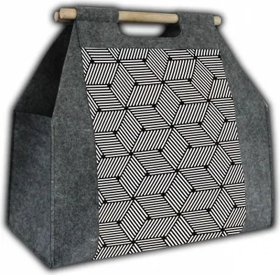 Imagen del producto de Bolsa de fieltro "Cube" de Kaminholz, modelo NS05