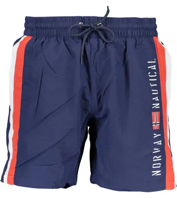 Produktbild von Herren Bademode: Blaue Boxershorts mit Kordelzug & Taschen