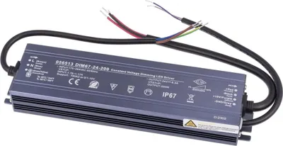 Obrázok produktu pre T-LED LED stmievateľný zdroj (trafo) 24V 200W IP67 056513