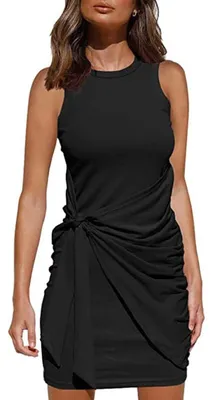 Imagen del producto de Solidchoice - Mini vestido ajustado sin mangas para mujer
