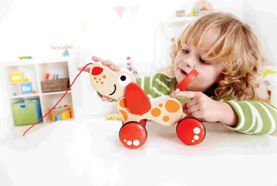 Produktbild von Hape Push & Pull Hündchen Puppy, E0347