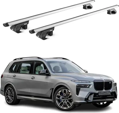 Produktbild von Dachträger Grundtäger für BMW X7 G07 2018-2025 5 tür 90kg Alu Silber 2 tlg ABE