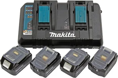 Produktbild von Makita 199483-0, Batterie- & Ladegerät-Set, Lithium-Ion (Li-Ion), 5 Ah, 18 V, Makita, 4 Stück(e)