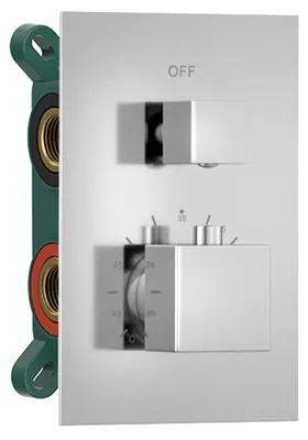 Produktbild von Sapho Thermostat-Unterputz-Duscharmatur, Einbau-Box, 3 Wege, Chrom