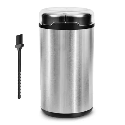 Produktbild von Elektrische Kaffeemühle 150W, Edelstahl-Kaffeemühle für Kaffeebohnen, Gewürze & Getreide, Schneller Mahlvorgang