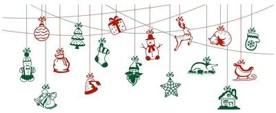 Produktbild von Weihnachtsaufkleber, Märchengirlande – Weihnachtsaufkleber zum Aufkleben – Festtagsdekoration – 40 x 95 cm