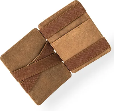 Produktbild von Slim Wallet Herren Leder Kreditkartenetui mit Münzfach | Karten Geldbeutel Geldtasche Portemonnaie Herren RFID Schutz & Geschenk-Box