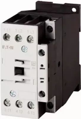Produktbild von Eaton Leistungsschütz, 3-polig, 380 V 400 V 18.5 kW, 1 S, 24 V 50/60 Hz, Wechselstrombetätigung, Schraubklemmen 112432