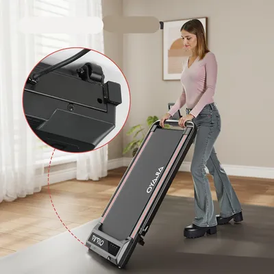 Obrázok produktu pre Skladací bežecký pás - Bežecká podložka - Pás na jogging - Fitnesspás - Domáci cvičiaci stroj - Kompaktný dizajn - Tichý motor