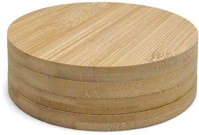 Produktbild von Famanu Untersetzer Set 4 Stück – Holzuntersetzer, 11 cm Durchmesser