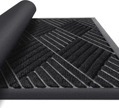 Produktbild von Famanu Türmatte Antirutsch - Wasserdichte Gummimatte 60 x 90 cm - Schmutz- und Matschmatte für den Eingangsbereich