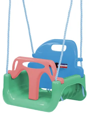 Obrázok produktu pre Aga4Kids Detská hojdačka s ohrádkou Zelená/Modrá