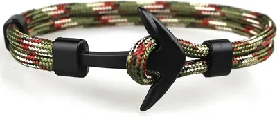 Produktbild von Stylisches Armband Rope Anchor in Grün/Braun – Maritimer Look für Abenteurer KP33445