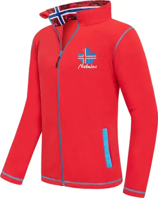 Immagine prodotto di Giacca in pile Nebulus NEXT uomo, calda giacca in pile, con zip integrale lunga, P5462 - Uomo, rosso, M