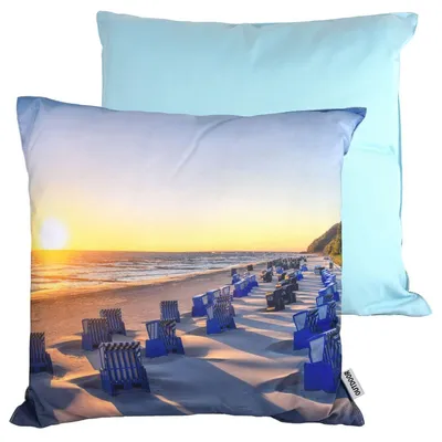 Produktbild von Dekokissen 45x45cm Stuhlkissen wasserabweisend 6 Küstenmotive