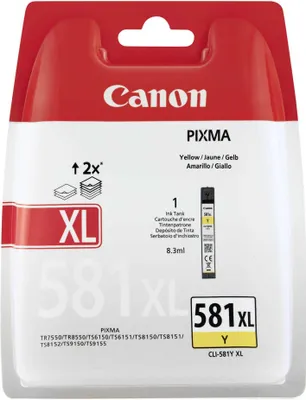 Image de Canon CLI-581Y XL - 8.3 ml - taille XL - jaune - original - réservoir d'encre
