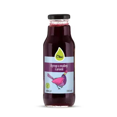 Zdjęcie produktu dla Syrop z malin i aronii dla dzieci 290 ml Olini