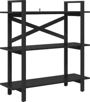 Zdjęcie produktu dla vidaXL Półka na książki w kolorze czarnego dębu 100 x 33,5 x 102 cm