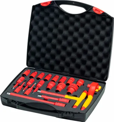 Produktbild von Wiha Ratschenschlüssel Set 1/2  21-tlg. inkl. Koffer