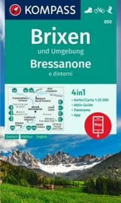 Obrázok produktu pre KOMPASS Turistická mapa 050 Bressanone a okolie / Bressanone e d