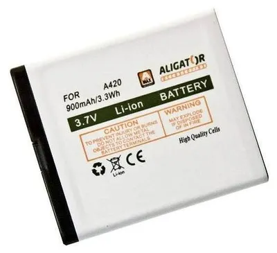 Image de Batterie Aligator A420/V500, Li-Ion 900 mAh
