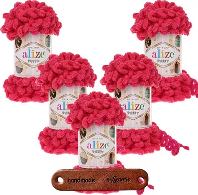 Produktbild von 5 x ALIZE Puffy 149 Fuchsia mit Label