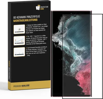 Produktbild von 2x Panzerfolie für Samsung Galaxy S23 Ultra FULL-CURVED Displayschutz Keramik Schutzfolie Displayfolie Folie ANTI-SHOK ANTI-BRUCH-ANTI-STOß