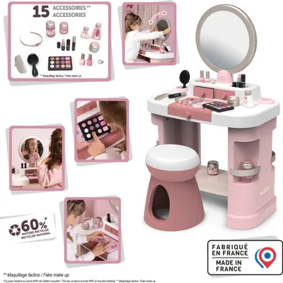 Produktbild von Smoby My Beauty Kinder-Schminktisch - Frisiertisch mit Spiegel für Kinder ab 3 Jahren