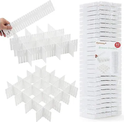 Zdjęcie produktu dla Jasnoszary organizer z tkaniny na bieliznę i ubrania
