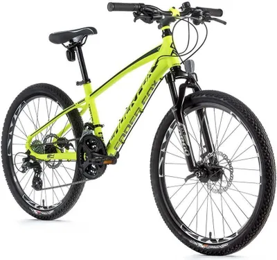 Produktbild von 24 Zoll Alu Mountainbike Leader Fox Capitan Boy MTB 8 Gang Disc Neon Gelb