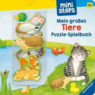Produktbild von ministeps: Mein großes Tiere Puzzle-Spielbuch