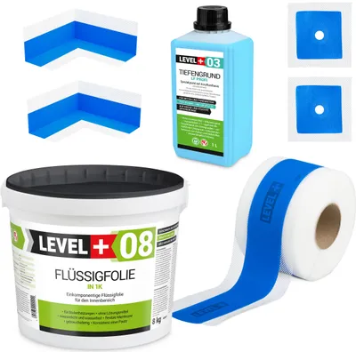 Produktbild von Dichtset Flüssigfolie 8kg für Duschabdichtung Bad Abdichtung Dichtband HQ SET322