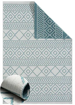 Obrázok produktu pre MY-RUG Obojstranný vonkajší koberec "Juniper" 230X160 cm, tyrkysový, robustný, koberec na terasu alebo balkón