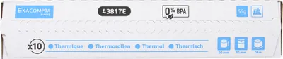 Image de Exacompta 30x Bobine tickets de caisse 80x72mm 76m 1 pli thermique Blanc 43817E