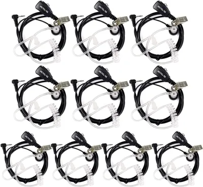 Produktbild von Retevis EAM101 Funkgeräte Headset Kompatibel mit Walkie Talkie RT45 Motorola TLKR T92 H2O T82 Extreme T62 T80 Extreme Headset mit Mikrofon 1 Pin 2.5mm Kopfhörer(10 STK.)