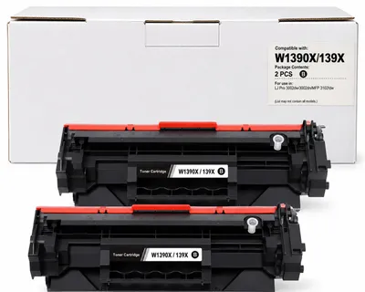 Produktbild von 2er Pack Perfetonair W1390X / 139X Kompatible Tonerkartuschen - Schwarz, KI-generiertes Bild