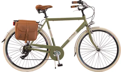 Produktbild von Via Veneto by Canellini Fahrrad Citybike Mann Aluminium mit Seitentaschen - Olivgrün 58
