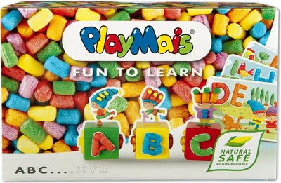 Produktbild von PlayMais® FUN TO LEARN ABC / Buchstaben mehr als 550 Teile 14 Karten