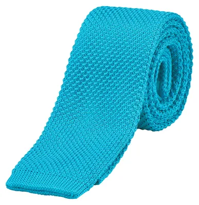 Produktbild von DonDon schmale Strickkrawatte 5 cm - türkis