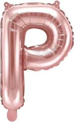 Immagine prodotto di Pallone in foil oro rosa 35 cm lettera P